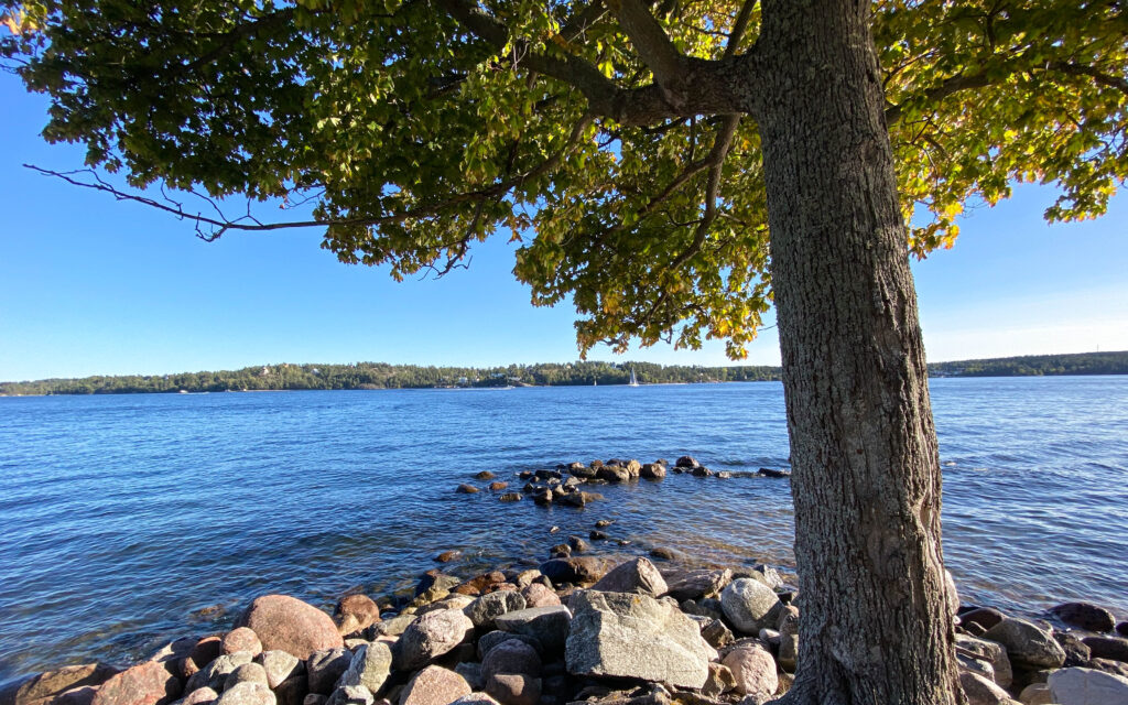 Fina stränder längs promenadvägen.